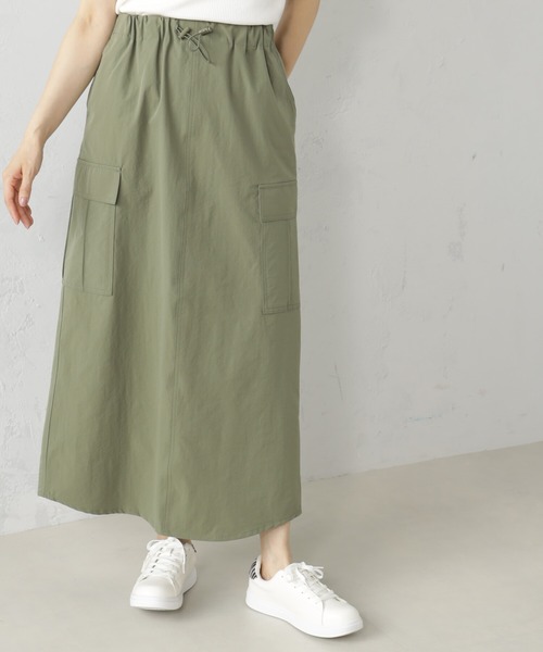 FOUND GOOD（ファウンドグッド）の「カーゴスカート（スカート・レディース・グレー系8/グリーン系8/アイボリー・M/L/S）」の3枚目の写真