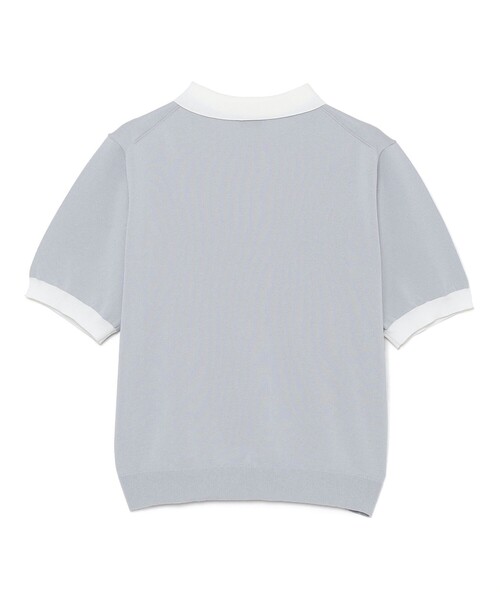 MACKINTOSH PHILOSOPHY（ﾏｯｷﾝﾄｯｼｭ ﾌｨﾛｿﾌｨｰ）の「【WEB&一部店舗限定】バイカラーニットポロ（ニット/セーター・レディース・グレー系その他/ベージュ/ブラック・38）」の4枚目の写真