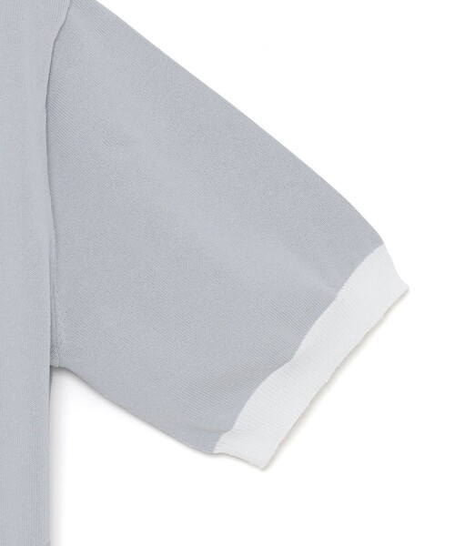 MACKINTOSH PHILOSOPHY（ﾏｯｷﾝﾄｯｼｭ ﾌｨﾛｿﾌｨｰ）の「【WEB&一部店舗限定】バイカラーニットポロ（ニット/セーター・レディース・グレー系その他/ベージュ/ブラック・38）」の6枚目の写真