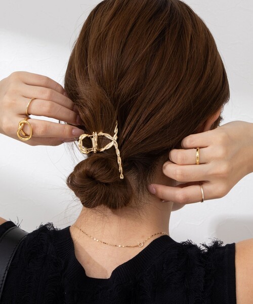 NOLLEY’S（ノーリーズ）の「メタルクロスクロウクリップ（バレッタ/ヘアクリップ・レディース・シルバー/ゴールド・FREE）」の2枚目の写真