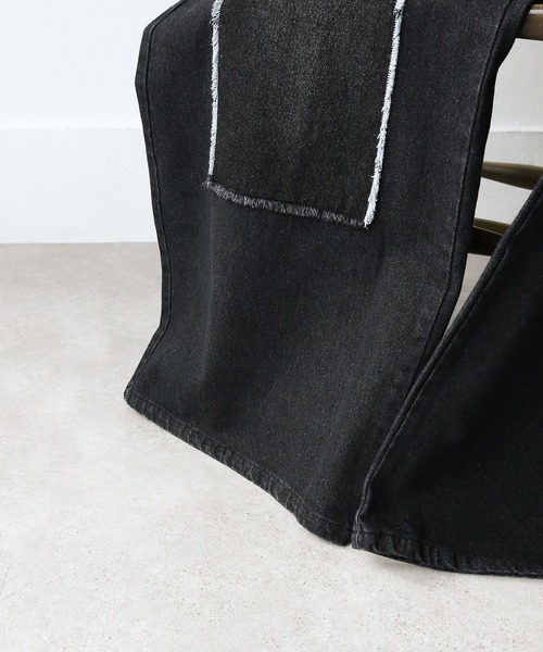 NILWAY（ニルウェイ）の「パッチワーク ストレート ワイド デニムパンツ（デニムパンツ・メンズ・ブラック/インディゴブルー/サックスブルー・SMALL/MEDIUM/LARGE）」の6枚目の写真