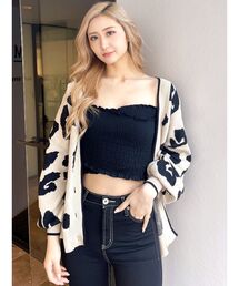 GYDA | Gレオパードハイケージニットカーディガン(カーディガン/ボレロ)