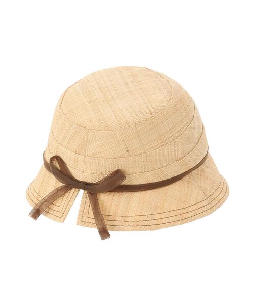 Samansa Mos2（サマンサ モスモス）の「【UVカット】ラフィアバックリボンスリットハット（ハット・レディース・ブラウン/ブラック・F）」の15枚目の写真