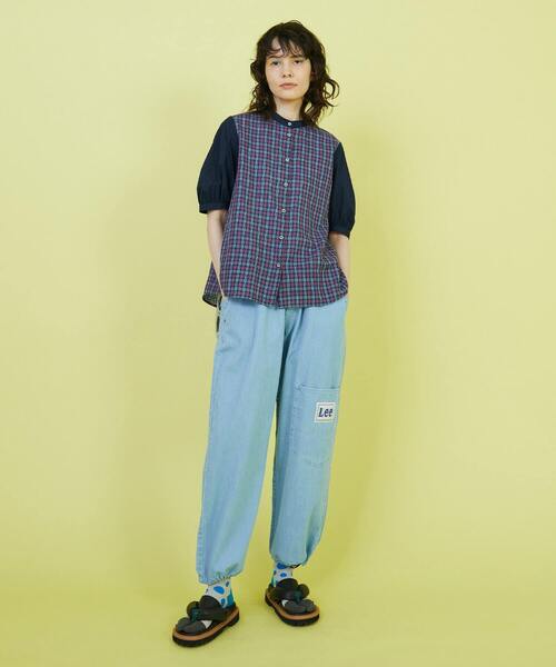 FRAPBOIS(フラボア)の「Wガーゼ ブラウス(シャツ/ブラウス・レディース・ベージュ/ネイビー・1)」の11枚目の写真