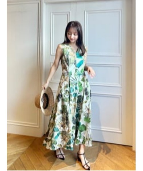 DVF Ameliaプリントラップワンピース異素材コンボ フィト フレア DVF Jewel プリントラップワンピース異素材コンボ フィト フレア