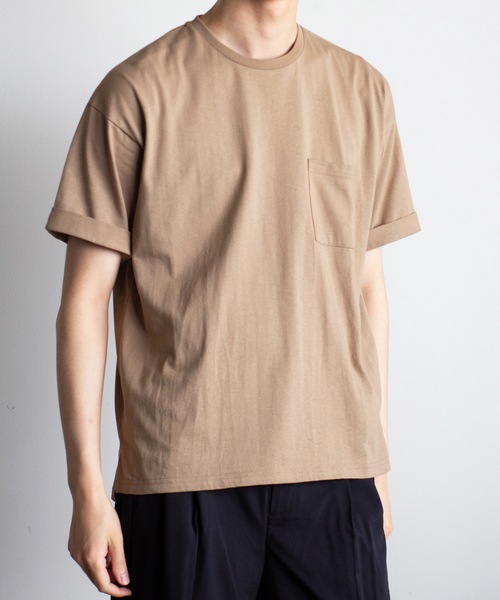Magine（マージン）の「【SELECT】IR:16/-天竺ポケットTEE（Tシャツ/カットソー・メンズ・ベージュ/ブラック/グレー/ホワイト・L/M/XL）」の11枚目の写真