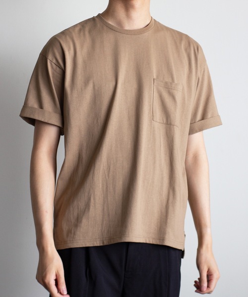 Magine（マージン）の「【SELECT】IR:16/-天竺ポケットTEE（Tシャツ/カットソー・メンズ・ベージュ/ブラック/グレー/ホワイト・L/M/XL）」の12枚目の写真