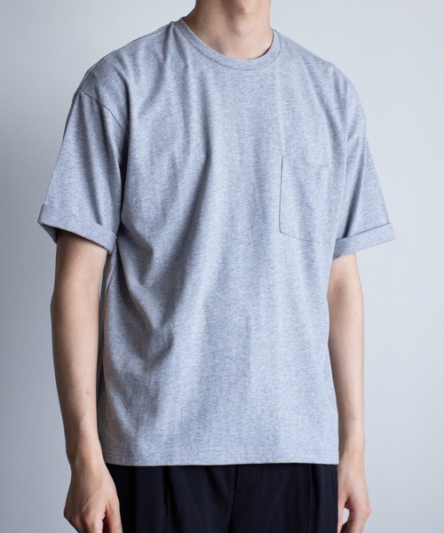 Magine（マージン）の「【SELECT】IR:16/-天竺ポケットTEE（Tシャツ/カットソー・メンズ・ベージュ/ブラック/グレー/ホワイト・L/M/XL）」の9枚目の写真