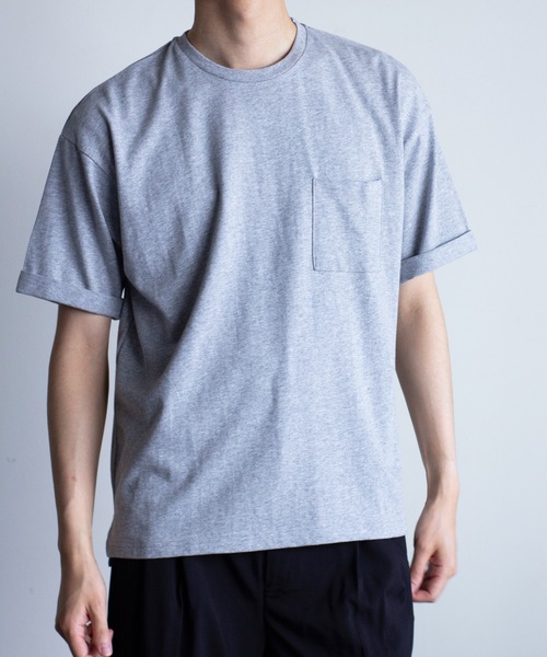 Magine（マージン）の「【SELECT】IR:16/-天竺ポケットTEE（Tシャツ/カットソー・メンズ・ベージュ/ブラック/グレー/ホワイト・L/M/XL）」の10枚目の写真