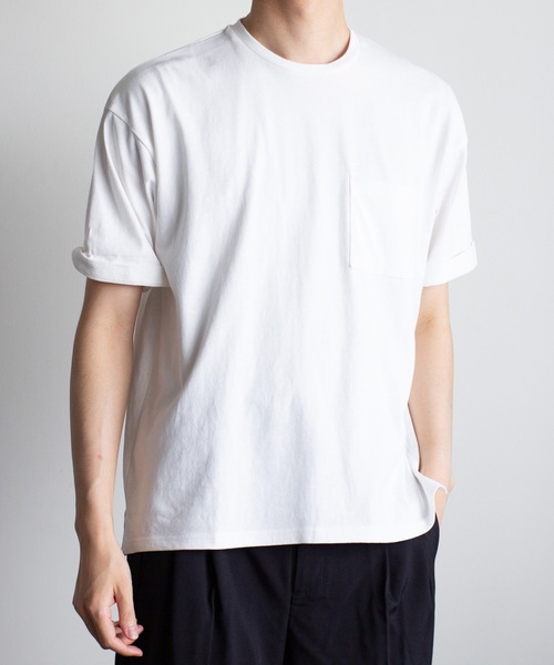 Magine（マージン）の「【SELECT】IR:16/-天竺ポケットTEE（Tシャツ/カットソー・メンズ・ベージュ/ブラック/グレー/ホワイト・L/M/XL）」の13枚目の写真