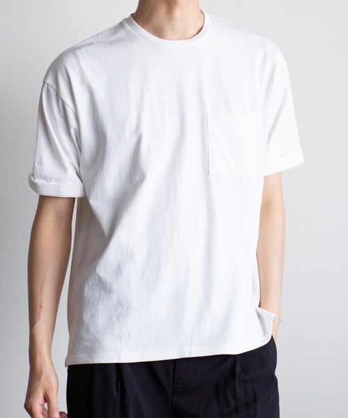 Magine（マージン）の「【SELECT】IR:16/-天竺ポケットTEE（Tシャツ/カットソー・メンズ・ベージュ/ブラック/グレー/ホワイト・L/M/XL）」の14枚目の写真