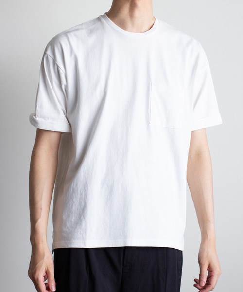 Magine（マージン）の「【SELECT】IR:16/-天竺ポケットTEE（Tシャツ/カットソー・メンズ・ベージュ/ブラック/グレー/ホワイト・L/M/XL）」の15枚目の写真