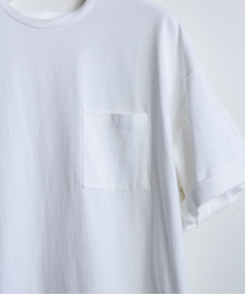 Magine（マージン）の「【SELECT】IR:16/-天竺ポケットTEE（Tシャツ/カットソー・メンズ・ベージュ/ブラック/グレー/ホワイト・L/M/XL）」の21枚目の写真