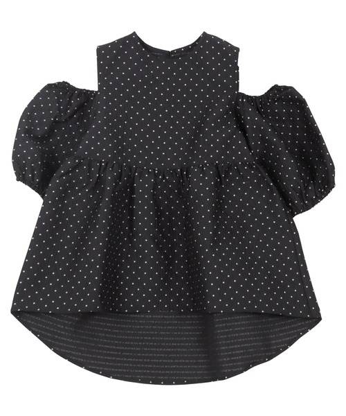 KOBE LETTUCE（コウベレタス）の「ぽこぽこジャガードショルダーカットペプラムトップス（シャツ/ブラウス・レディース・ブラック/ネイビー/グレー・M）」の13枚目の写真