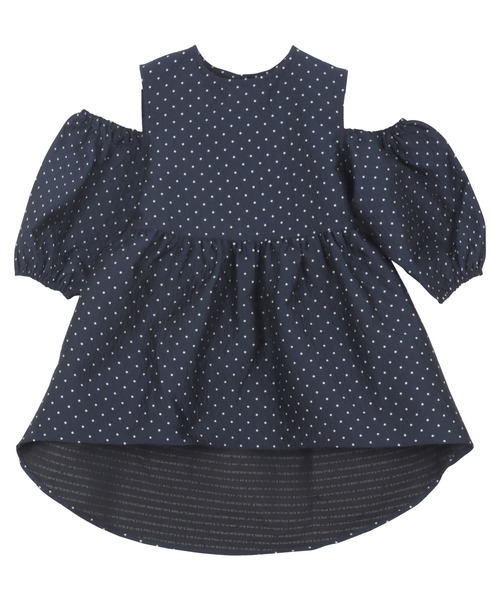 KOBE LETTUCE（コウベレタス）の「ぽこぽこジャガードショルダーカットペプラムトップス（シャツ/ブラウス・レディース・ブラック/ネイビー/グレー・M）」の15枚目の写真