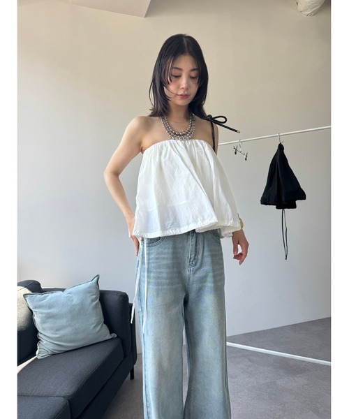 HANNE(アン)の「フレアベアトップス(その他トップス・レディース・ホワイト/ブラック・FREE)」の22枚目の写真