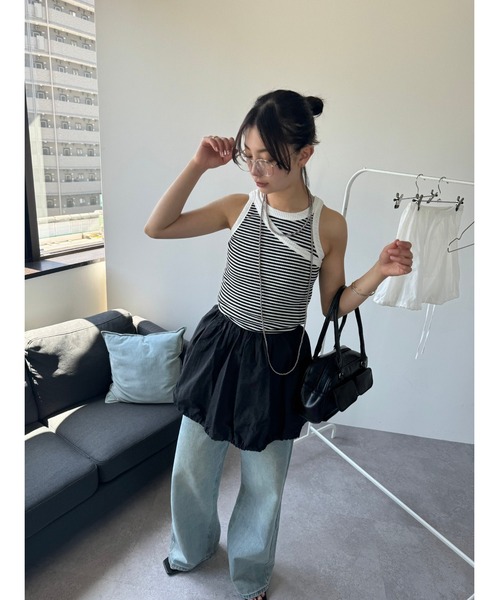 HANNE(アン)の「フレアベアトップス(その他トップス・レディース・ホワイト/ブラック・FREE)」の16枚目の写真