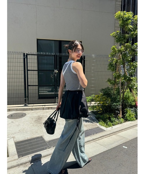 HANNE(アン)の「フレアベアトップス(その他トップス・レディース・ホワイト/ブラック・FREE)」の12枚目の写真