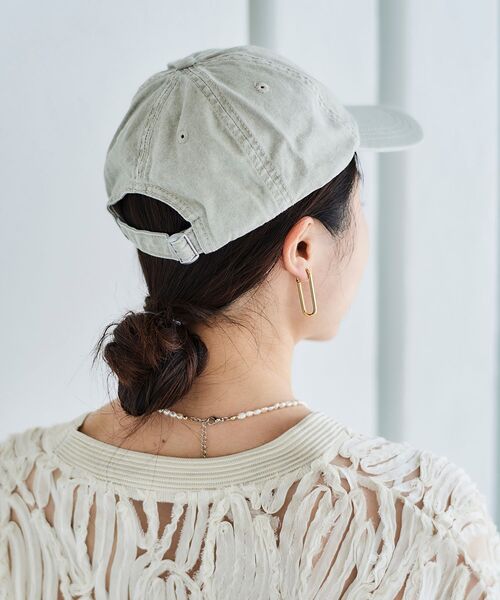 le.coeur blanc（ルクールブラン）の「ピグメント加工モチーフCAP（キャップ・レディース・ブラック/ベージュ・FREE）」の6枚目の写真