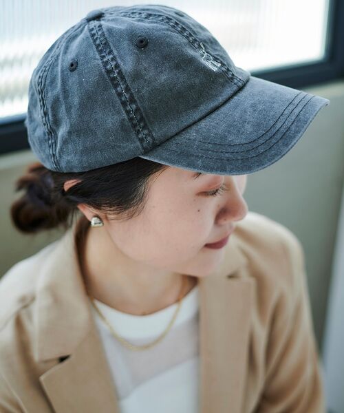 le.coeur blanc（ルクールブラン）の「ピグメント加工モチーフCAP（キャップ・レディース・ブラック/ベージュ・FREE）」の9枚目の写真