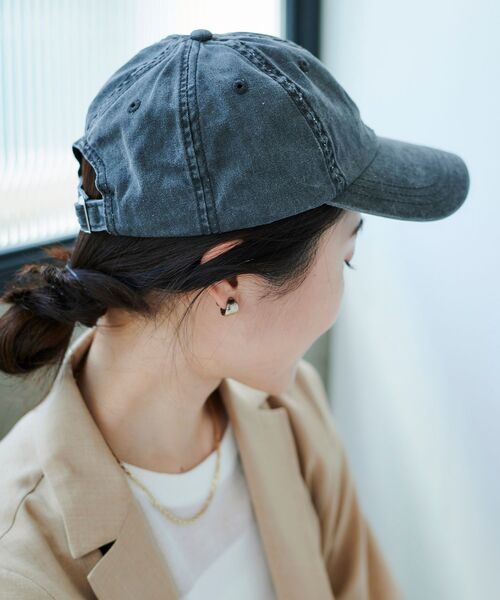 le.coeur blanc（ルクールブラン）の「ピグメント加工モチーフCAP（キャップ・レディース・ブラック/ベージュ・FREE）」の11枚目の写真