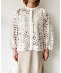 Torrazzo donna シャツブラウス カットワークレース トップス シャツ