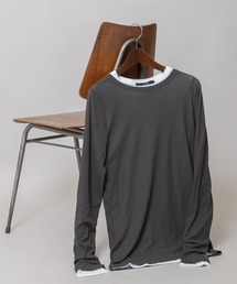 Munich（ミューニック）の「シアーストレッチリブクルーネックプルオーバー（Tシャツ/カットソー）」