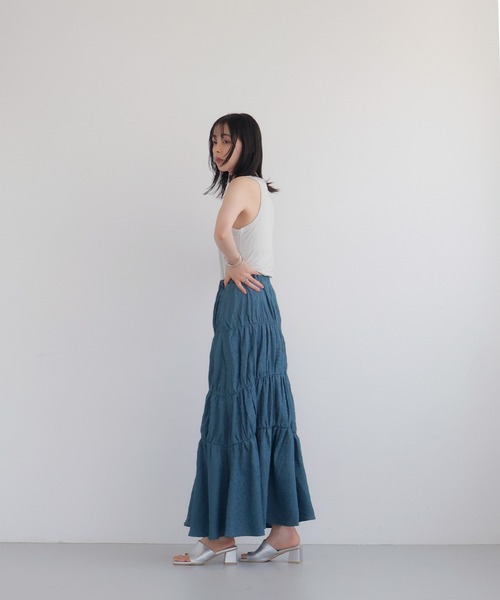 LIAN(リアン)の「ランダムギャザースカート(スカート・レディース・アイボリー/ブラック/ブルー・FREE)」の18枚目の写真