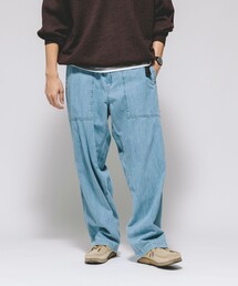 HINSON | HINSON/ヒンソン ワイドテーパードシルエット  ウェービングベルト ベイカーデニムパンツ/クライミングパンツ(デニムパンツ)