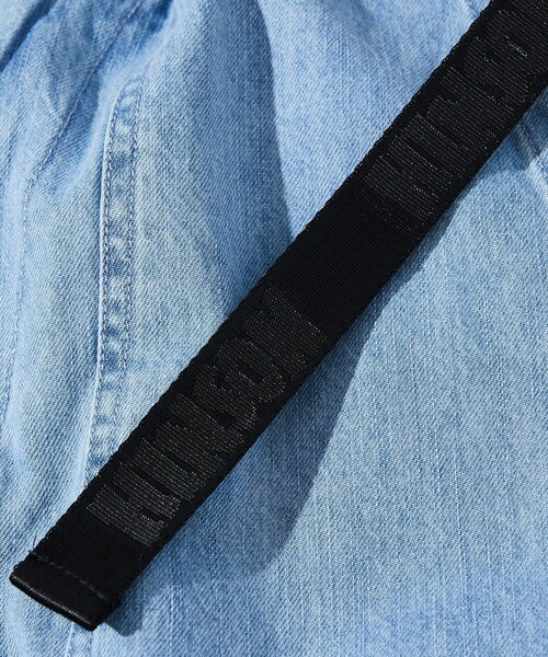 HINSON(ヒンソン)の「HINSON/ヒンソン ワイドテーパードシルエット ウェービングベルト ベイカーデニムパンツ/クライミングパンツ(デニムパンツ・メンズ・サックスブルー/ネイビー・MEDIUM/LARGE)」の5枚目の写真