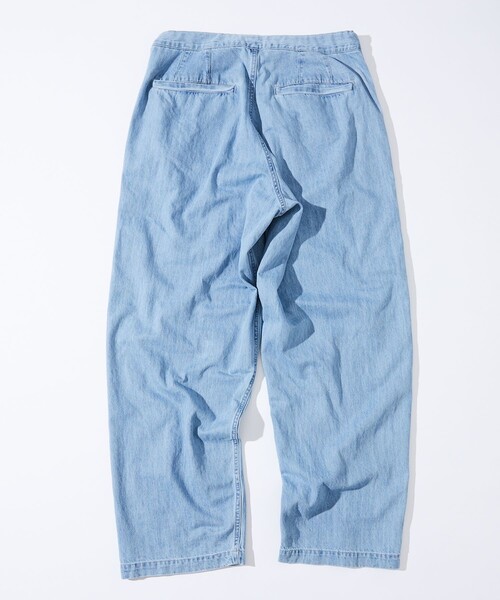 HINSON(ヒンソン)の「HINSON/ヒンソン ワイドテーパードシルエット ウェービングベルト ベイカーデニムパンツ/クライミングパンツ(デニムパンツ・メンズ・サックスブルー/ネイビー・MEDIUM/LARGE)」の9枚目の写真