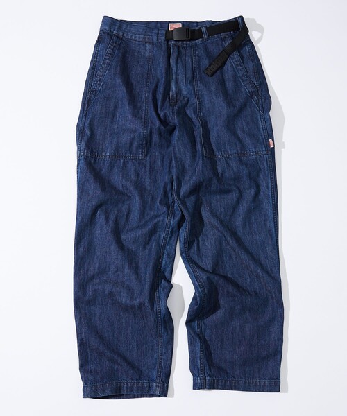 HINSON(ヒンソン)の「HINSON/ヒンソン ワイドテーパードシルエット ウェービングベルト ベイカーデニムパンツ/クライミングパンツ(デニムパンツ・メンズ・サックスブルー/ネイビー・MEDIUM/LARGE)」の10枚目の写真