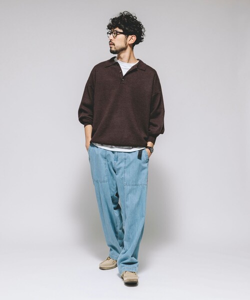 HINSON(ヒンソン)の「HINSON/ヒンソン ワイドテーパードシルエット ウェービングベルト ベイカーデニムパンツ/クライミングパンツ(デニムパンツ・メンズ・サックスブルー/ネイビー・MEDIUM/LARGE)」の11枚目の写真