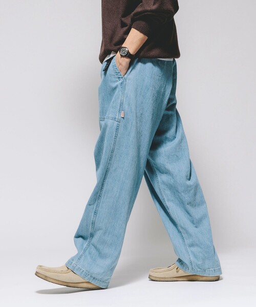 HINSON(ヒンソン)の「HINSON/ヒンソン ワイドテーパードシルエット ウェービングベルト ベイカーデニムパンツ/クライミングパンツ(デニムパンツ・メンズ・サックスブルー/ネイビー・MEDIUM/LARGE)」の17枚目の写真