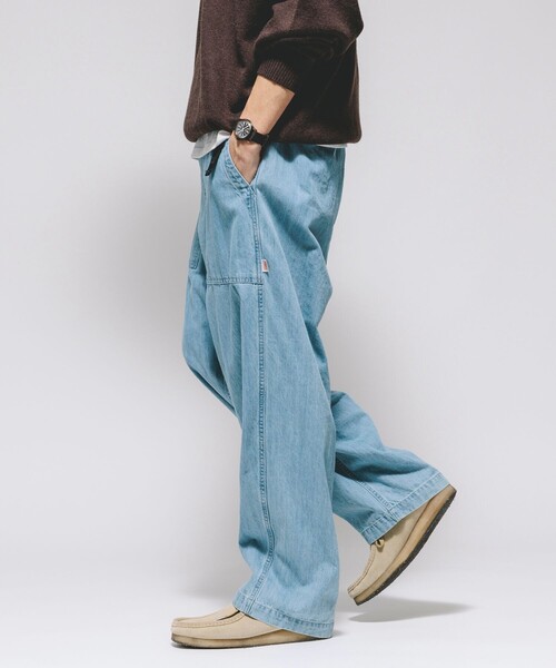 HINSON(ヒンソン)の「HINSON/ヒンソン ワイドテーパードシルエット ウェービングベルト ベイカーデニムパンツ/クライミングパンツ(デニムパンツ・メンズ・サックスブルー/ネイビー・MEDIUM/LARGE)」の18枚目の写真