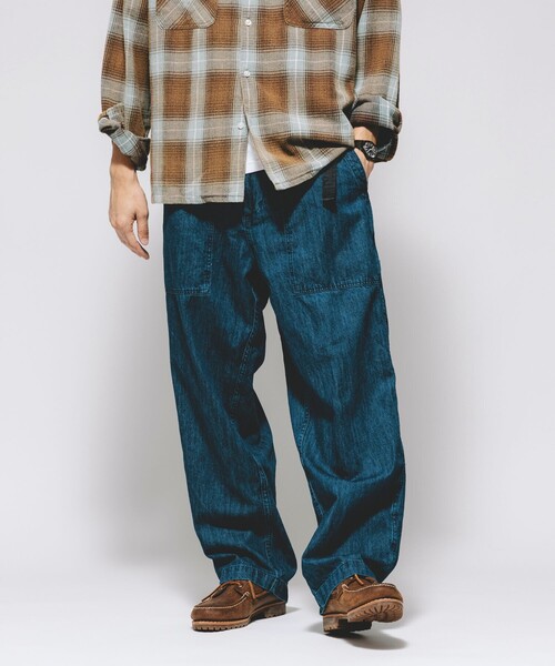 HINSON(ヒンソン)の「HINSON/ヒンソン ワイドテーパードシルエット ウェービングベルト ベイカーデニムパンツ/クライミングパンツ(デニムパンツ・メンズ・サックスブルー/ネイビー・MEDIUM/LARGE)」の21枚目の写真