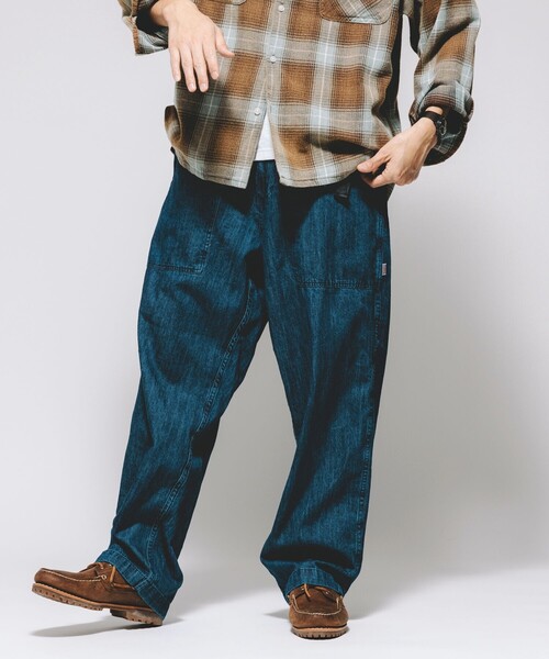 HINSON(ヒンソン)の「HINSON/ヒンソン ワイドテーパードシルエット ウェービングベルト ベイカーデニムパンツ/クライミングパンツ(デニムパンツ・メンズ・サックスブルー/ネイビー・MEDIUM/LARGE)」の22枚目の写真