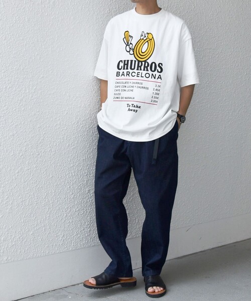 HANDTEX(ハンドテックス)の「【SHIPS any別注】HANDTEX: NOT AMERICAN FOOD? ロゴ プリント Tシャツ◇(Tシャツ/カットソー・メンズ・ホワイト/ライトホワイト/ホワイト系その他・MEDIUM/LARGE)」の11枚目の写真