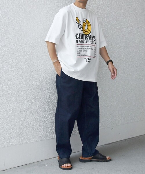 HANDTEX(ハンドテックス)の「【SHIPS any別注】HANDTEX: NOT AMERICAN FOOD? ロゴ プリント Tシャツ◇(Tシャツ/カットソー・メンズ・ホワイト/ライトホワイト/ホワイト系その他・MEDIUM/LARGE)」の10枚目の写真