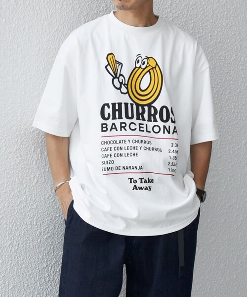 HANDTEX(ハンドテックス)の「【SHIPS any別注】HANDTEX: NOT AMERICAN FOOD? ロゴ プリント Tシャツ◇(Tシャツ/カットソー・メンズ・ホワイト/ライトホワイト/ホワイト系その他・MEDIUM/LARGE)」の9枚目の写真