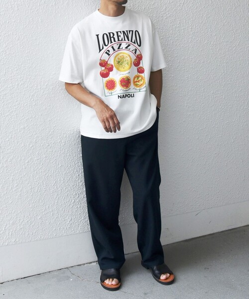 HANDTEX(ハンドテックス)の「【SHIPS any別注】HANDTEX: NOT AMERICAN FOOD? ロゴ プリント Tシャツ◇(Tシャツ/カットソー・メンズ・ホワイト/ライトホワイト/ホワイト系その他・MEDIUM/LARGE)」の7枚目の写真