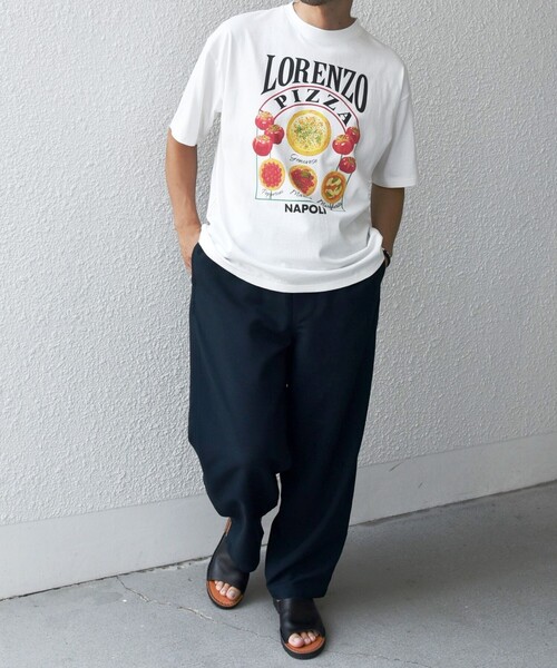 HANDTEX(ハンドテックス)の「【SHIPS any別注】HANDTEX: NOT AMERICAN FOOD? ロゴ プリント Tシャツ◇(Tシャツ/カットソー・メンズ・ホワイト/ライトホワイト/ホワイト系その他・MEDIUM/LARGE)」の6枚目の写真