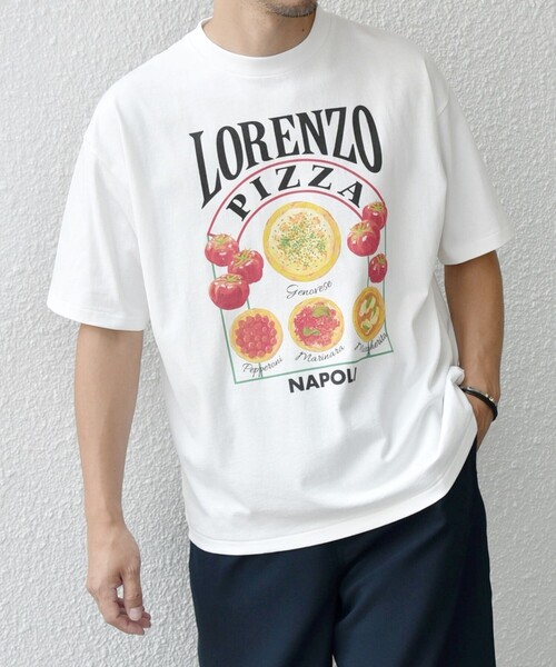 HANDTEX(ハンドテックス)の「【SHIPS any別注】HANDTEX: NOT AMERICAN FOOD? ロゴ プリント Tシャツ◇(Tシャツ/カットソー・メンズ・ホワイト/ライトホワイト/ホワイト系その他・MEDIUM/LARGE)」の12枚目の写真