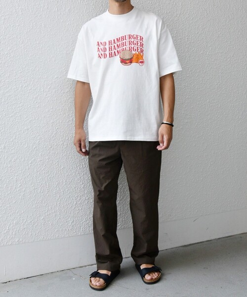 HANDTEX(ハンドテックス)の「【SHIPS any別注】HANDTEX: NOT AMERICAN FOOD? ロゴ プリント Tシャツ◇(Tシャツ/カットソー・メンズ・ホワイト/ライトホワイト/ホワイト系その他・MEDIUM/LARGE)」の13枚目の写真
