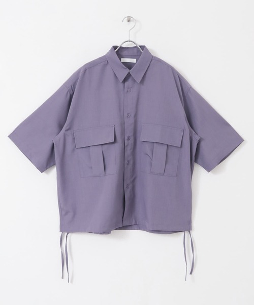 SENSE OF PLACE by URBAN RESEARCH（センスオブプレイスバイアーバンリサーチ）の「CPOサイドデザインルーズシャツ（シャツ/ブラウス・メンズ・ブラック/チャコールグレー/パープル/グリーン・MEDIUM/LARGE）」の5枚目の写真