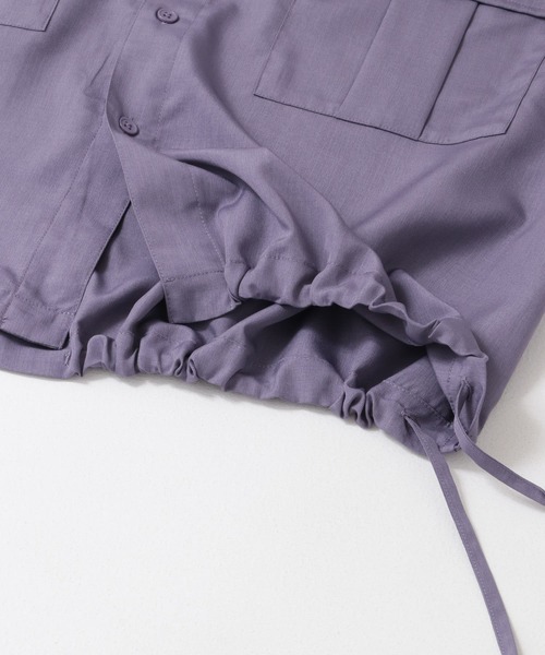 SENSE OF PLACE by URBAN RESEARCH（センスオブプレイスバイアーバンリサーチ）の「CPOサイドデザインルーズシャツ（シャツ/ブラウス・メンズ・ブラック/チャコールグレー/パープル/グリーン・MEDIUM/LARGE）」の7枚目の写真