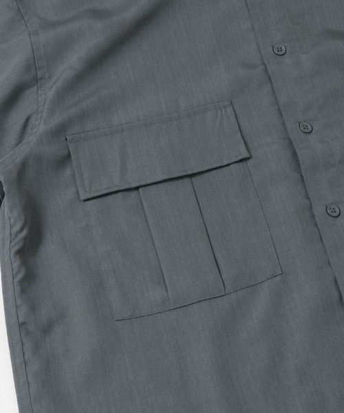 SENSE OF PLACE by URBAN RESEARCH（センスオブプレイスバイアーバンリサーチ）の「CPOサイドデザインルーズシャツ（シャツ/ブラウス・メンズ・ブラック/チャコールグレー/パープル/グリーン・MEDIUM/LARGE）」の10枚目の写真