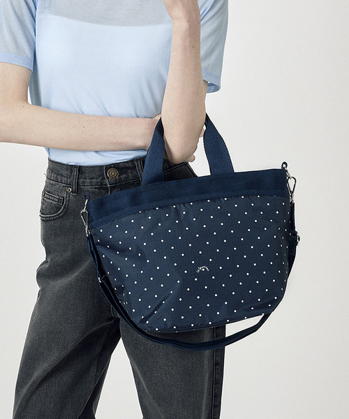 レスポートサック BUCKET TOTE ネイビープティドット トートバッグ レスポートサック LeSportsac BUCKET TOTE （ネイビープティ