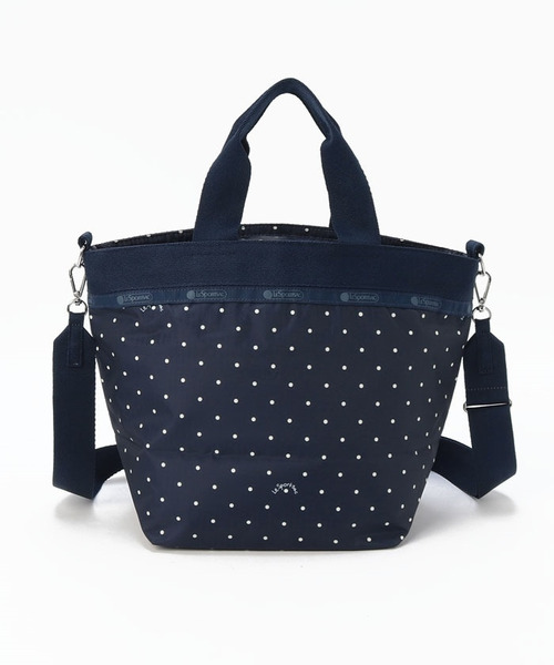 レスポートサック BUCKET TOTE ネイビープティドット トートバッグ レスポートサック LeSportsac BUCKET TOTE （ネイビープティ