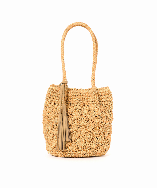 JOURNAL STANDARD relume(ジャーナルスタンダード レリューム)の「《追加》RELUME MIXペーパーフリンジバッグ(ハンドバッグ・レディース・チャコールグレー/カーキ/オレンジ・FREE)」の6枚目の写真